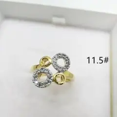 bj11259閉店セール11.5号個性目たちジルコニア装飾デザインリング