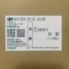 レモンポップ　さきたま杯　2024 現地　単勝　馬券