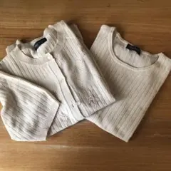 ニットアンサンブル　　半袖＋ノースリーブ