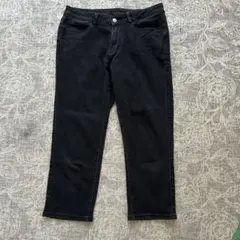 ストレッチ生地ブラックデニム系パンツ2L相当