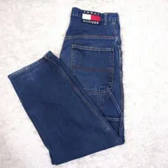 古着 90s TOMMY JEANS ワイド デニム ペインターパンツ W32