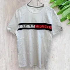 TOMMY HILFIGER Tシャツ 半袖 ワンポイント ロゴ刺繍 ホワイト