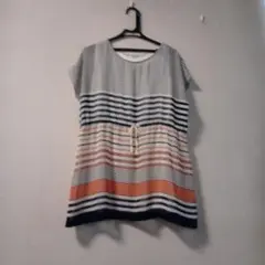 Lacifonelli ストライプチュニック 半袖