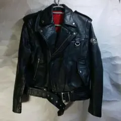 レザーライダースジャケットL横浜銀蝿昭和キャロルクリームソーダクールスDカン レザーライダースジャケットL横浜銀蝿昭和キャロルクリーム