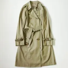 極美品♪ドゥーズィエムクラス ロングトレンチコート シルク裏地 ベルト付 M相当