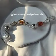 605.glass stone design bracelet