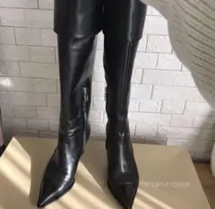 【美品】セルジオロッシ ロングブーツ ブラック