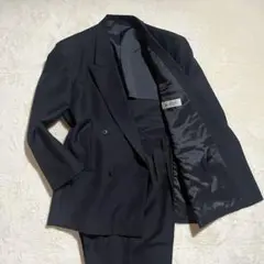 礼服　ブラックフォーマル　ダブル　冠婚葬祭　セレモニー　M 古着