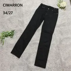 シマロン　スキニーパンツ　カジュアルパンツ　細見え　スペイン製　綿混　黒