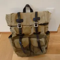 オリーブグリーン キャンバス ロールトップリュック