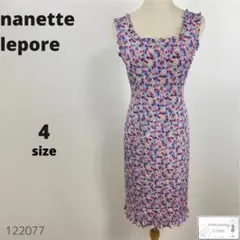 美品 nanette lepore ナネットレポー ワンピース 花柄 フリル付き