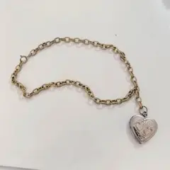 50s vintage usa ゴールド ハート ロケットペンダント ロカビリー