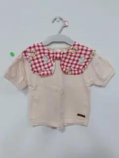 フタフタ　チェック　襟付き　80cm