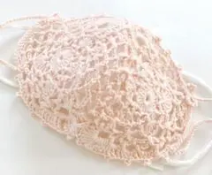16 コットン レース フラワー 不織布 マスクカバー ハンドメイド 手編み