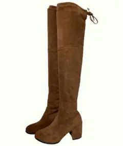 STUART WEITZMAN スエードニーハイストレッチブーツ