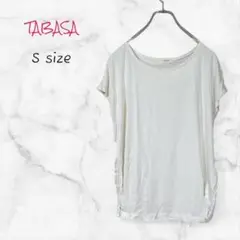 TABASA Tシャツ 半袖 ホワイト Sサイズ フレンチスリーブ