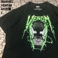 【美品】マーベル ヴェノム半袖Tシャツ 希少XL メンズカットソー 黒 US古着
