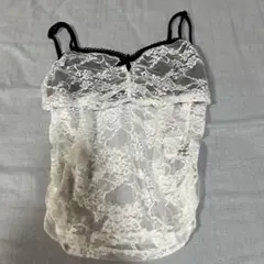 花柄レースキャミソール　L