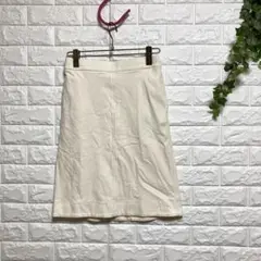 【ユニクロ】（M）デニムジャージースカート サイドポケット ストレッチ