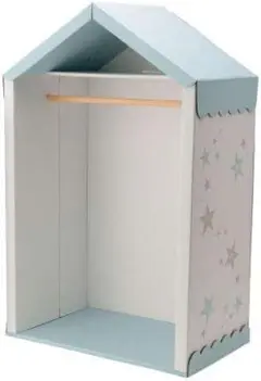 【新品未開封】たまひよSHOP クラフト製 身長計つき ハンガーラック ミント