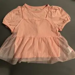 H&M オレンジ チュール トップス 5T/6