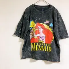 美品✨Disney アリエル 【Ｍ】ショート丈 切りっぱなしTシャツ