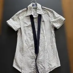 Burberry Blue Label ストライプ半袖シャツ 36