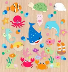 壁面飾り 【 ジンベイザメと仲間たち 】 海の生き物