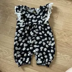 【値下げ】花柄ロンパース
