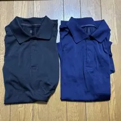 UNIQLO ユニクロ　ドライヤEX ポロシャツ　黒　紺　２枚セット　M
