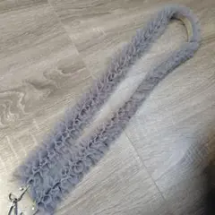 フリルデザイン グレー チュール スマホショルダー