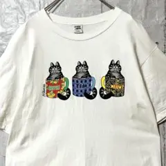 古着 90's Tシャツ クレイジーシャツ クリバンキャット L USA製 猫