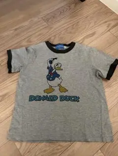 ドナルドダック Tシャツ グレー　キッズ　ディズニーランドにも！