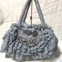 フェアリーグランジ レースハンドバッグ フリルバック