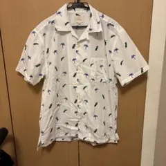 CORISCO ハワイアンデザインの半袖シャツ ＸＬ　ホワイト