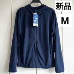 新品 UVカットメッシュパーカー しまむら ネイビー　M　ドライ　DRY 日除