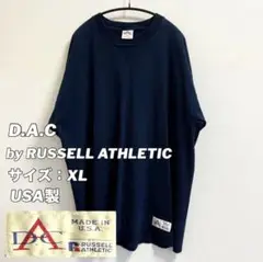 90's D.A.C Tシャツ XL ネイビー USA製　古着　無地