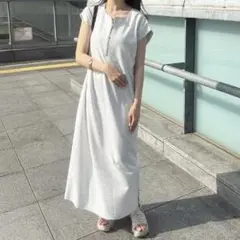 【新品未使用】ハーフジップ2weyワンピースLL