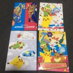 セブンイレブン限定ポケットモンスターA5クリアファイル4枚 非売品