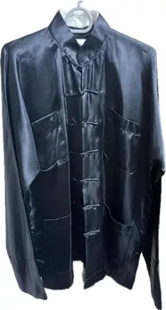 サテンチャイナシャツ 長袖