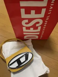 DIESELディーゼル カラーブロッククロスボディバッグ ショルダーバッグ 黄色