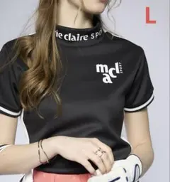 マリクレール　レディース　ゴルフウェア　半袖　黒　L