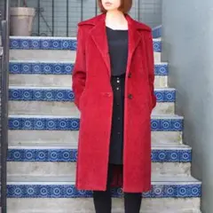 MAX MARA マックスマーラアルパカ混チェスターフィールドコート