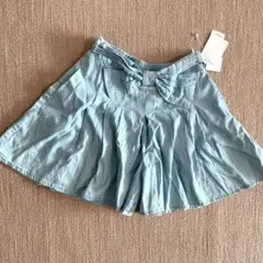 新品未使用♡水色 リボン付きスカート