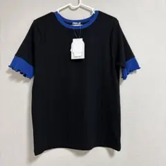 新品 田中里奈 テレコ配色TシャツLL 半袖 mysaしまむら