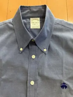 ⭐️新品同様⭐️ブルックスブラザーズ　長袖シャツ　ロゴ　ブルー　S