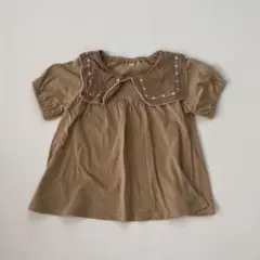 半袖 ビッグカラー カットソー　90