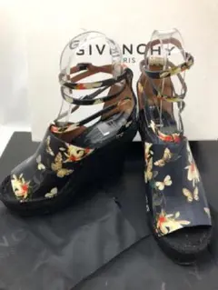 (G04452)GIVENCHY ジバンシー ウエッジソール 花 蝶 37