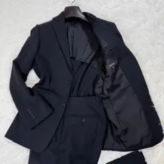 コムサメン COMME CA MEN セットアップ シャドウストライプ ブラック