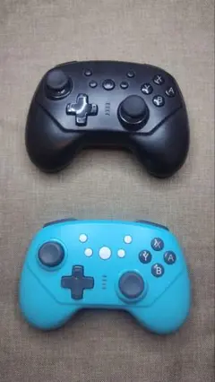 ワイヤレスコントローラー 黒 青 2個セット